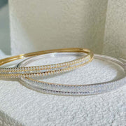 Natural White Diamond Bangle D1.20ct. 18K